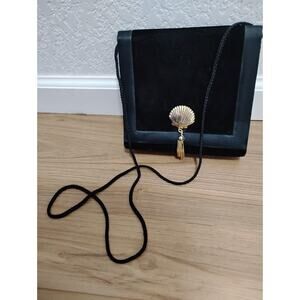 Night Dancing Black Velvet Cross body Purse 7x7